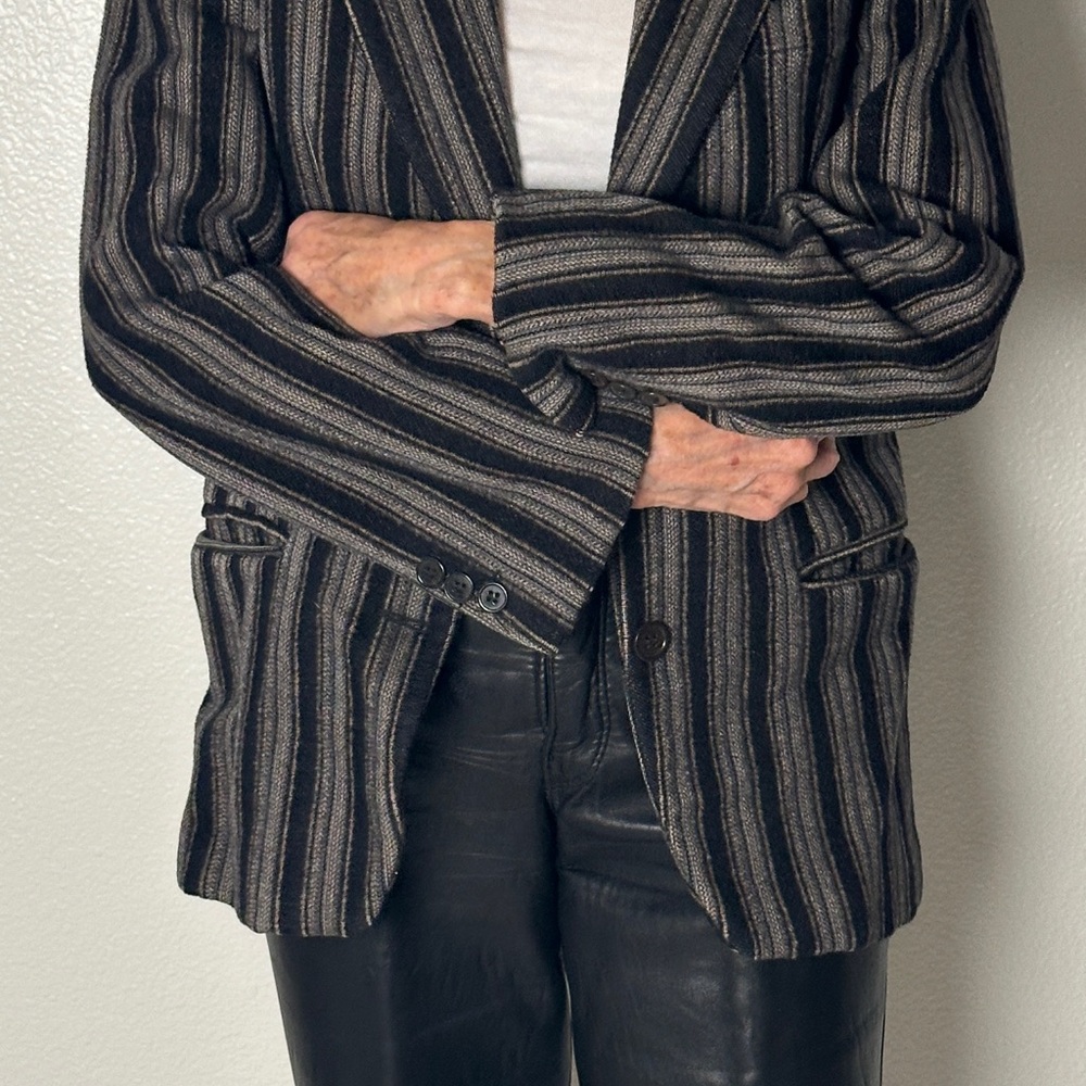 Giorgio Armani Striped Wool Women's Blazer